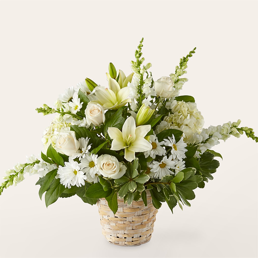 Ivory Elegance Floral Basket – HOORAY'S FROM HOLLYWOOD, Hollywood FL