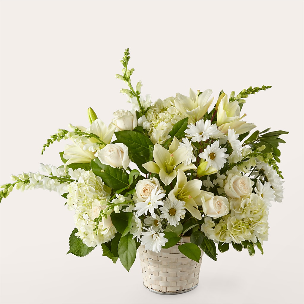 Ivory Elegance Floral Basket – HOORAY'S FROM HOLLYWOOD, Hollywood FL