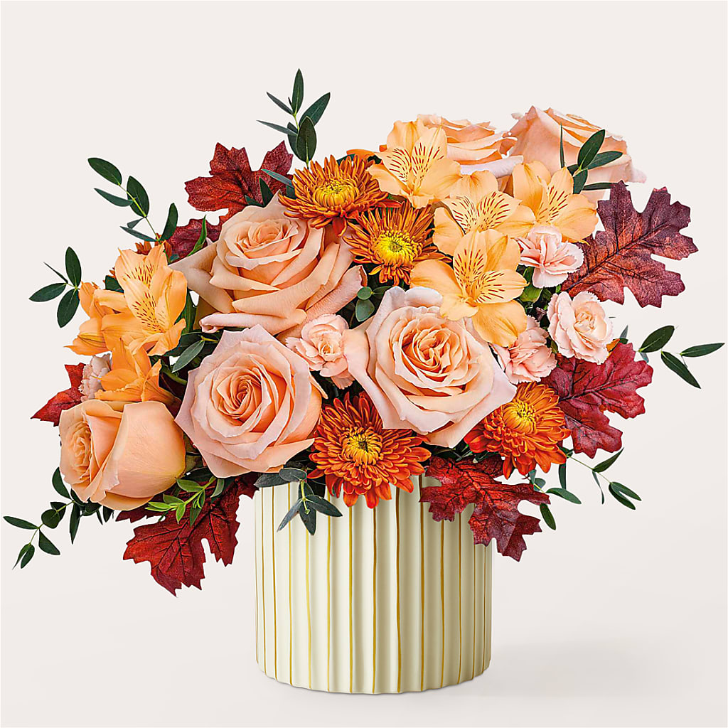 Spiced Latte Bouquet with Ivory Vase – HOORAY'S FROM HOLLYWOOD, Hollywood FL