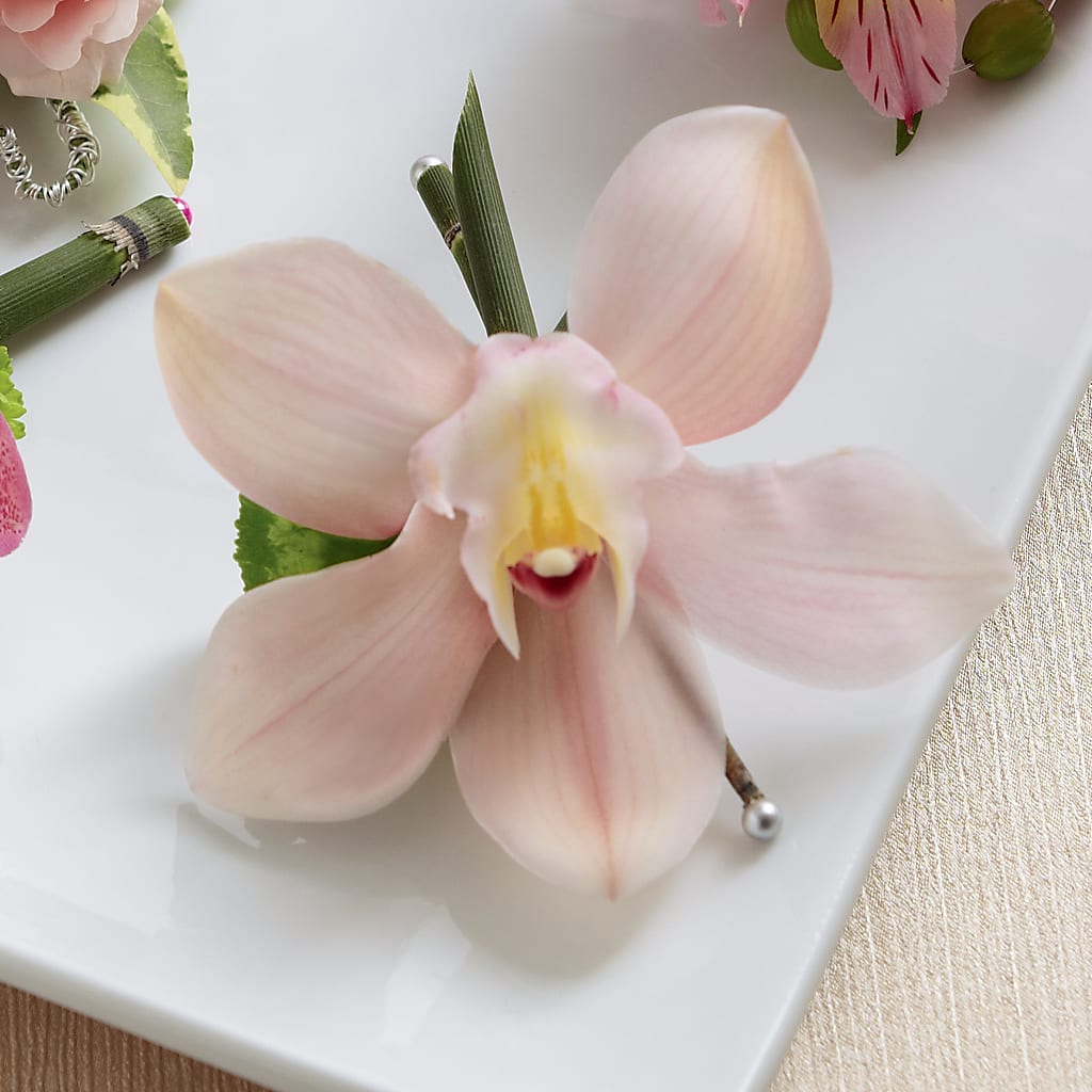 Pink Cymbidium Boutonniere – HOORAY'S FROM HOLLYWOOD, Hollywood FL