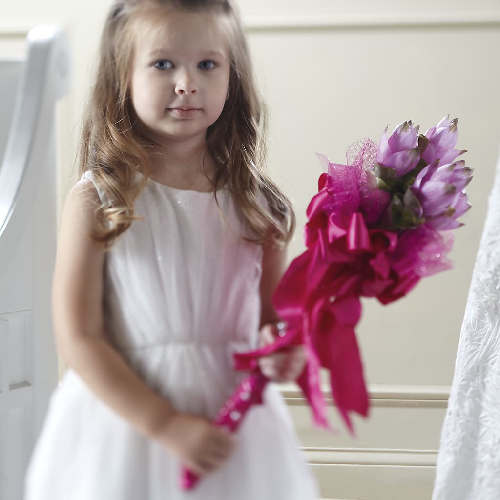 Sparkle Pink Flower Girl Bouquet – HOORAY'S FROM HOLLYWOOD, Hollywood FL