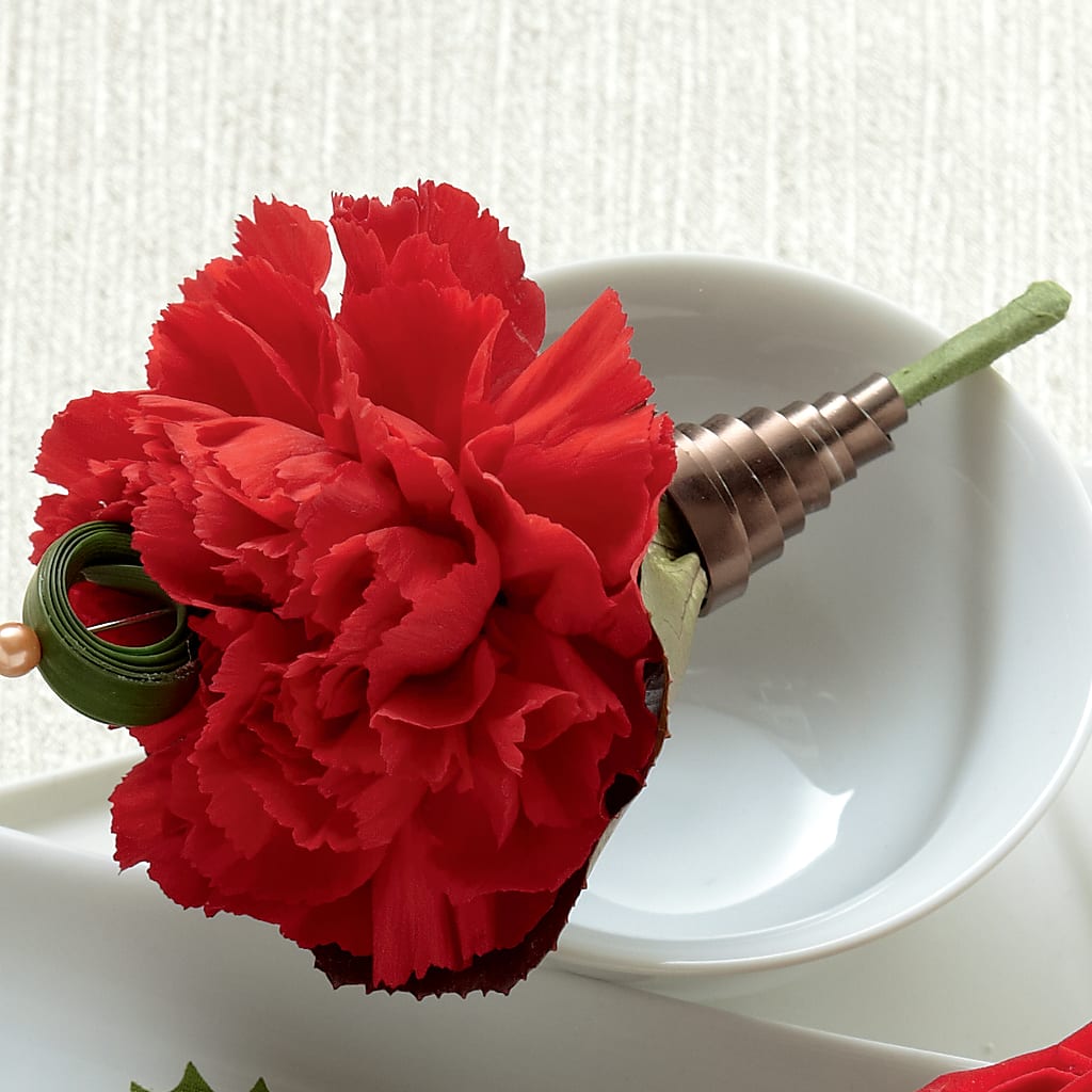 Red Carnation Boutonniere – HOORAY'S FROM HOLLYWOOD, Hollywood FL