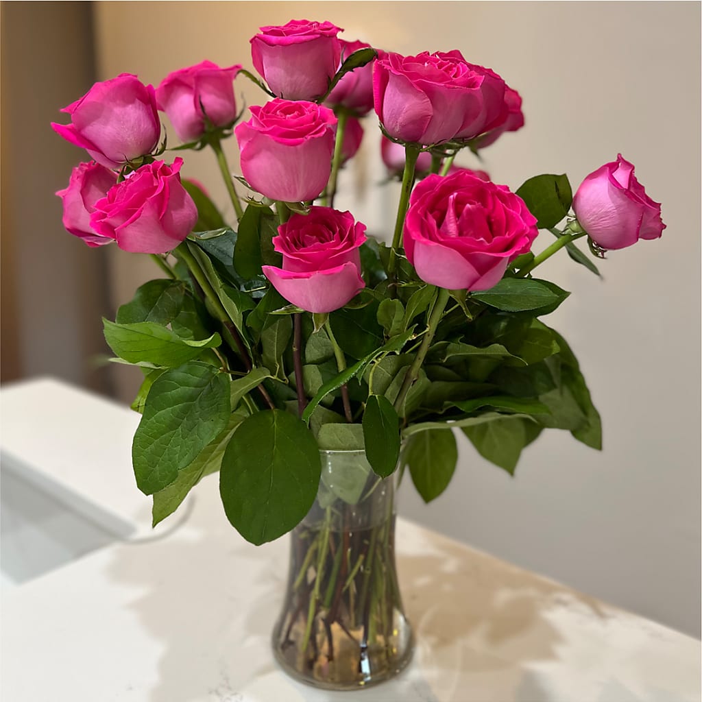 Long Stem Pink Rose Bouquet – HOORAY'S FROM HOLLYWOOD, Hollywood FL