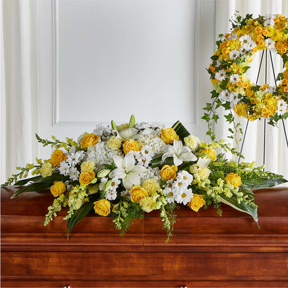Golden Harmony Casket Spray – HOORAY'S FROM HOLLYWOOD, Hollywood FL