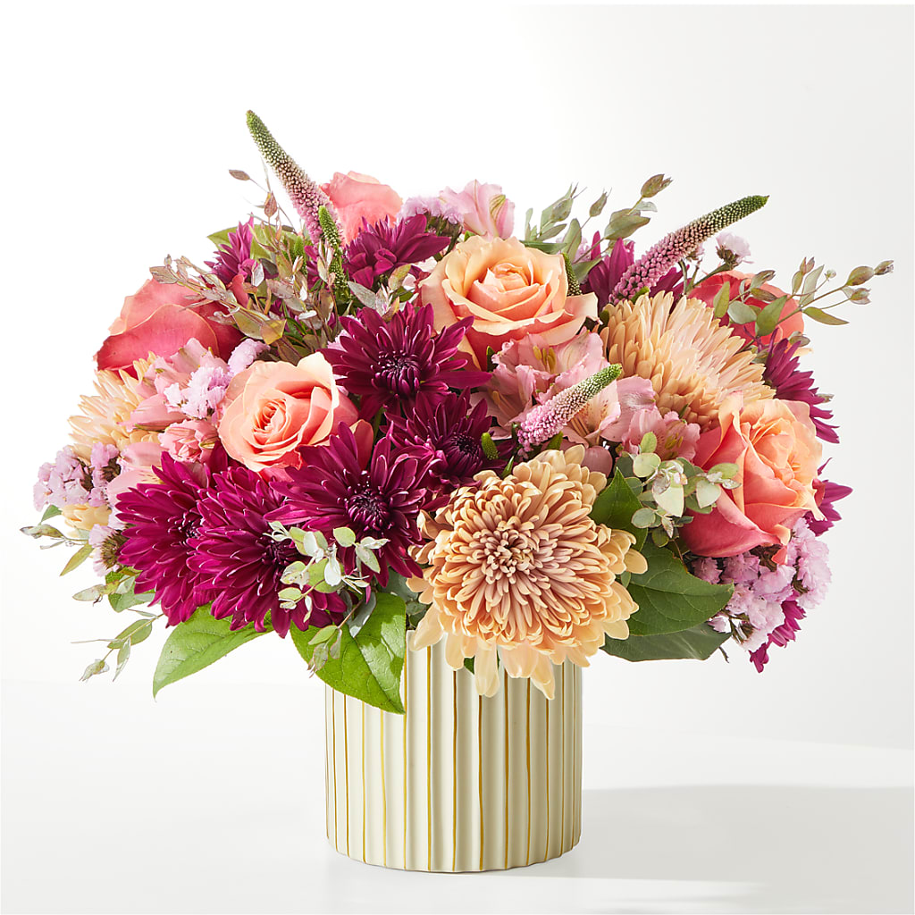 Berry Cobbler Bouquet with Ivory Vase – HOORAY'S FROM HOLLYWOOD, Hollywood FL