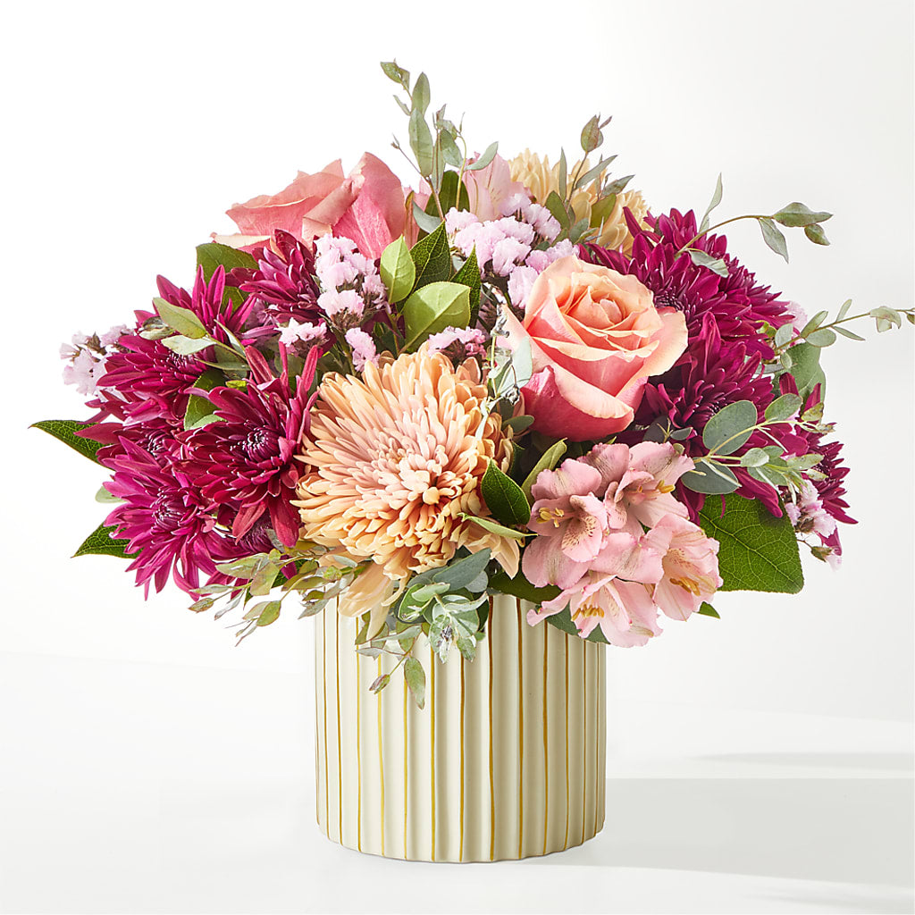 Berry Cobbler Bouquet with Ivory Vase – HOORAY'S FROM HOLLYWOOD, Hollywood FL