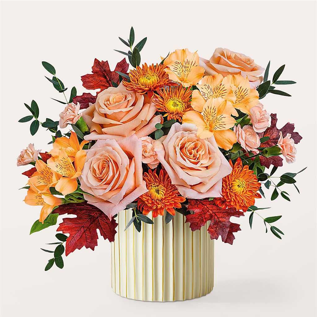 Spiced Latte Bouquet with Ivory Vase – HOORAY'S FROM HOLLYWOOD, Hollywood FL