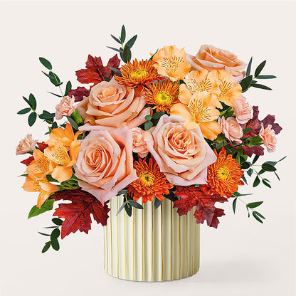 Spiced Latte Bouquet with Ivory Vase – HOORAY'S FROM HOLLYWOOD, Hollywood FL
