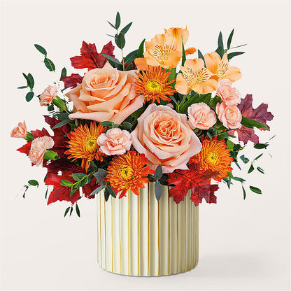 Spiced Latte Bouquet with Ivory Vase – HOORAY'S FROM HOLLYWOOD, Hollywood FL