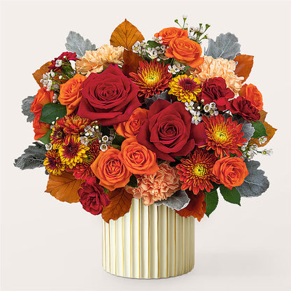 Merlot Bouquet with Ivory Vase – HOORAY'S FROM HOLLYWOOD, Hollywood FL