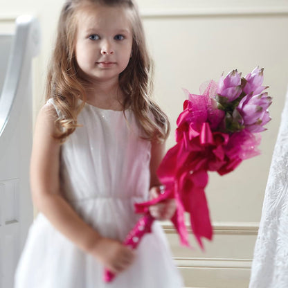 Sparkle Pink Flower Girl Bouquet – HOORAY'S FROM HOLLYWOOD, Hollywood FL