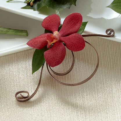 Red Mokara Boutonniere – HOORAY'S FROM HOLLYWOOD, Hollywood FL